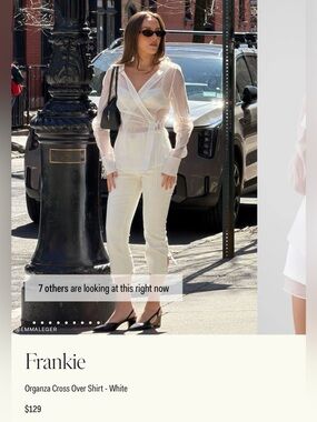 Meshki Frankie
Organza Cross Over Shirt - White
BNWT